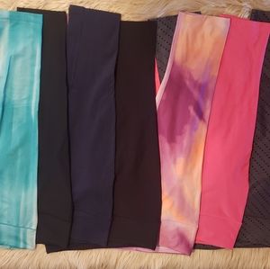 8 pairs of workout capris